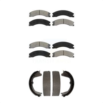 Front Rear Semi-Metallic Brake Pads Parking Shoes Kit For Chevrolet GMC Silverado 2500 HD KSN-100744