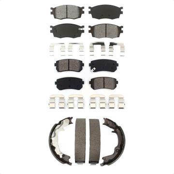 Front Rear Semi-Metallic Brake Pads And Parking Shoes Kit For Hyundai Accent Kia Rio5 Rio KSN-100754