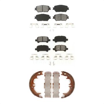 Front Rear Semi-Metallic Brake Pads And Parking Shoes Kit For Toyota Camry KSN-100755