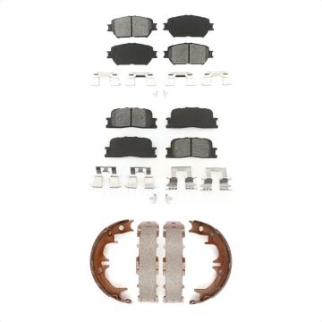 Front Rear Semi-Metallic Brake Pads And Parking Shoes Kit For Toyota Camry KSN-100756