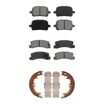 Front Rear Semi-Metallic Brake Pads Parking Shoes Kit For Toyota Camry Lexus RX300 Solara KSN-100757