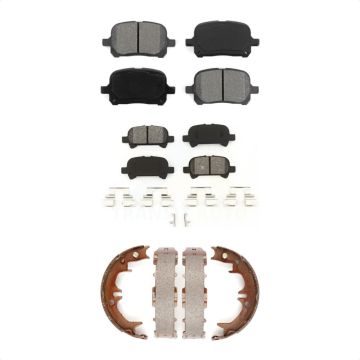 Front Rear Semi-Metallic Brake Pads And Parking Shoes Kit For Toyota Camry Solara Avalon KSN-100761