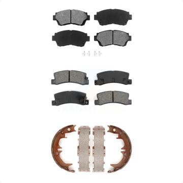 Front Rear Semi-Metallic Brake Pads Parking Shoes Kit For Toyota Camry Lexus ES300 Celica KSN-100763