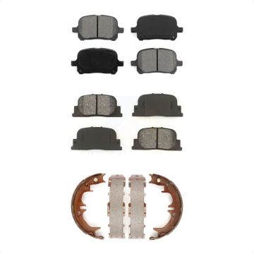 Front Rear Semi-Metallic Brake Pads And Parking Shoes Kit For Toyota Camry Lexus ES300 KSN-100765