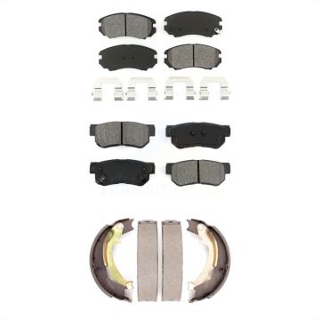 Front Rear Semi-Metallic Brake Pads And Parking Shoes Kit For Hyundai Tucson Kia Sportage KSN-100788