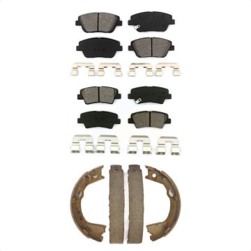 Front Rear Semi-Metallic Brake Pads And Parking Shoes Kit For Hyundai Sonata Kia Optima KSN-100792