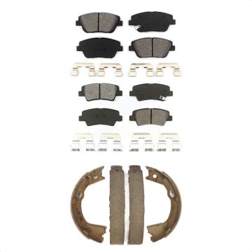 Front Rear Semi-Metallic Brake Pads And Parking Shoes Kit For Kia Optima KSN-100795