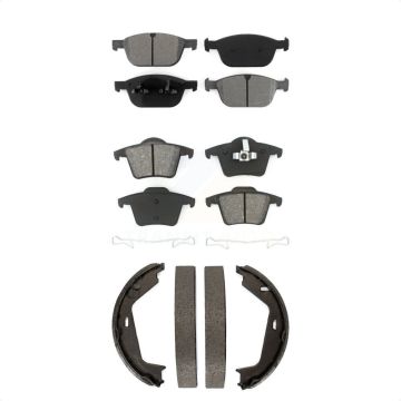 Front Rear Semi-Metallic Brake Pads And Parking Shoes Kit For Volvo XC90 KSN-100797