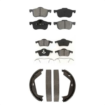 Front Rear Semi-Metallic Brake Pads And Parking Shoes Kit For Volvo XC70 S80 KSN-100799