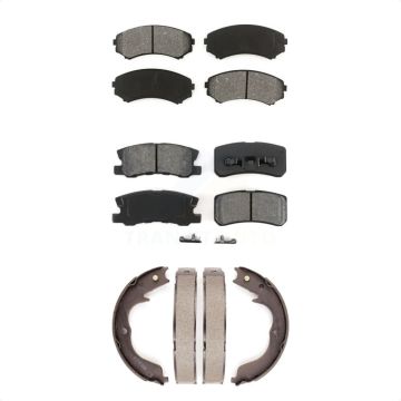 Front Rear Semi-Metallic Brake Pads And Parking Shoes Kit For Mitsubishi Endeavor KSN-100805