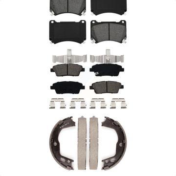 Front Rear Semi-Metallic Brake Pads And Parking Shoes Kit For Hyundai Genesis KSN-100814