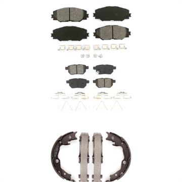 Front Rear Semi-Metallic Brake Pads And Parking Shoes Kit For Toyota Matrix Pontiac Vibe KSN-100820
