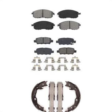 Front Rear Semi-Metallic Brake Pads And Parking Shoes Kit For Nissan Sentra Juke KSN-100822