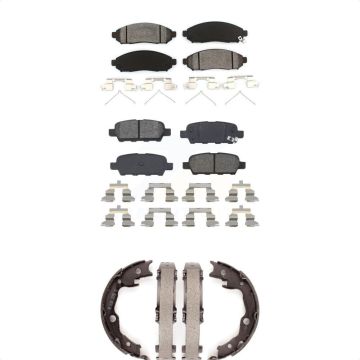 Front Rear Semi-Metallic Brake Pads And Parking Shoes Kit For Nissan LEAF KSN-100824