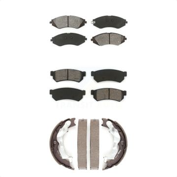 Front Rear Semi-Metallic Brake Pads & Parking Shoes Kit For 2007-2008 Suzuki Forenza Reno KSN-100833