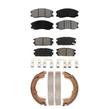 Front Rear Semi-Metallic Brake Pads Parking Shoe Kit For Chevrolet Equinox Pontiac Saturn KSN-100838