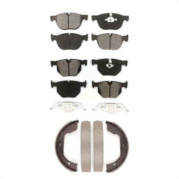 Front Rear Semi-Metallic Brake Pads And Parking Shoes Kit For BMW X5 X6 KSN-100839