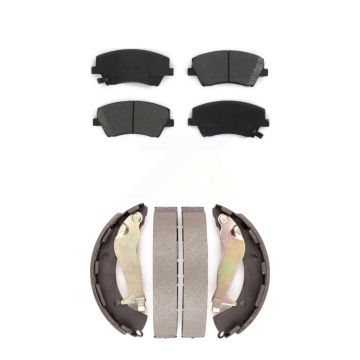 Front Rear Semi-Metallic Brake Pads And Drum Shoes Kit For Hyundai Elantra KSN-100847