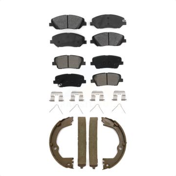 Front Rear Semi-Metallic Brake Pads And Parking Shoes Kit For Hyundai Santa Fe XL KSN-100857