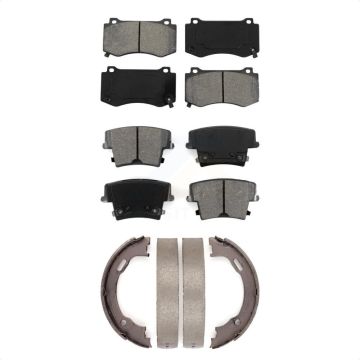 Front Rear Semi-Metallic Brake Pads And Parking Shoes Kit For Dodge Charger KSN-100867