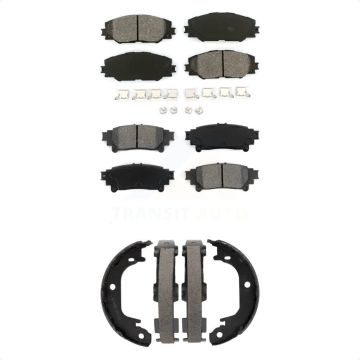 Front Rear Semi-Metallic Brake Pads And Parking Shoes Kit For 2016-2020 Toyota Mirai KSN-100875