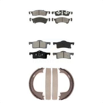 Front Rear Semi-Metallic Brake Pads Parking Shoe Kit For 02 Ford Expedition From 03 19 KSN-100878
