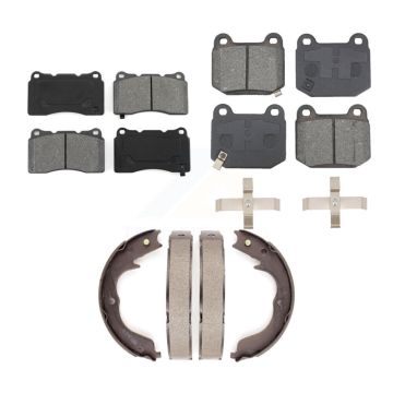 Front Rear Semi-Metallic Brake Pads And Parking Shoes Kit For Subaru Impreza KSN-100880