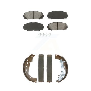Front Rear Semi-Metallic Brake Pads And Drum Shoes Kit For Toyota Yaris KSN-100881