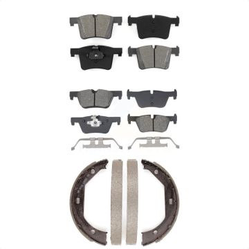 Front Rear Semi-Metallic Brake Pads And Parking Shoes Kit For BMW 320i xDrive 328d KSN-100898