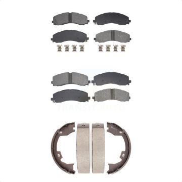 Front Rear Semi-Metallic Brake Pads And Parking Shoes Kit For Ram 2500 3500 KSN-100903