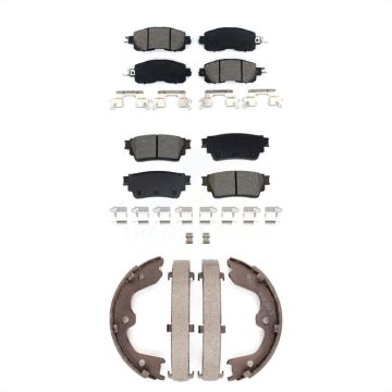 Front Rear Semi-Metallic Brake Pads And Parking Shoes Kit For Nissan Altima KSN-100904