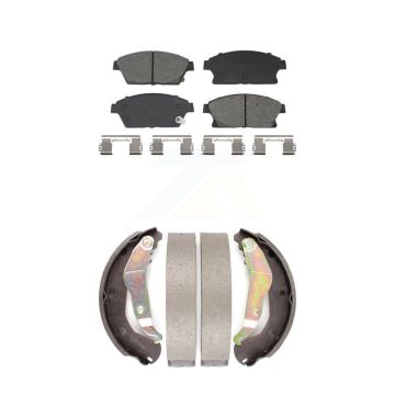 Front Rear Semi-Metallic Brake Pads And Drum Shoes Kit For 2013-2017 Chevrolet Trax KSN-100908