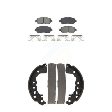 Front Rear Semi-Metallic Brake Pads And Drum Shoes Kit For Nissan Kicks Versa KSN-100914
