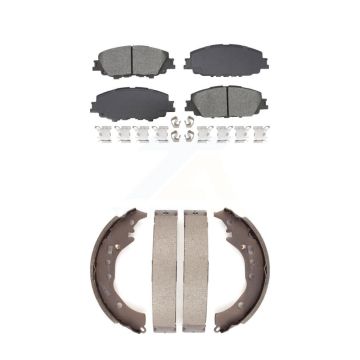 Front Rear Semi-Metallic Brake Pads And Drum Shoes Kit For 2019 Toyota Corolla 2.0L KSN-100916