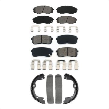 Front Rear Semi-Metallic Brake Pads And Parking Shoes Kit For Kia Sedona KSN-100947