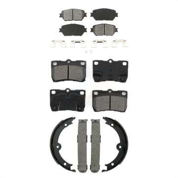 Front Rear Semi-Metallic Brake Pads And Parking Shoes Kit For Lexus IS250 GS300 KSN-100949