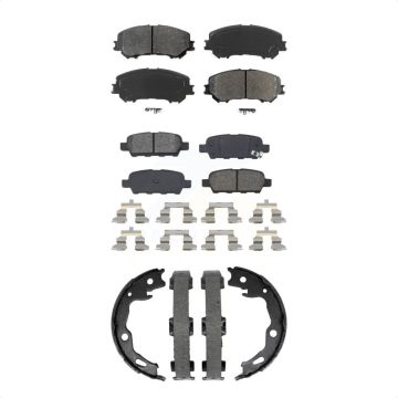 Front Rear Semi-Metallic Brake Pads And Parking Shoes Kit For Nissan Rogue Sport Qashqai KSN-100955