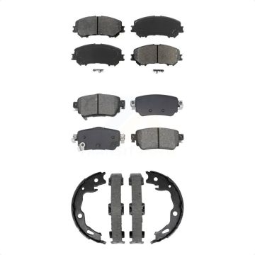 Front Rear Semi-Metallic Brake Pads And Parking Shoes Kit For Nissan Rogue Sport Qashqai KSN-100958