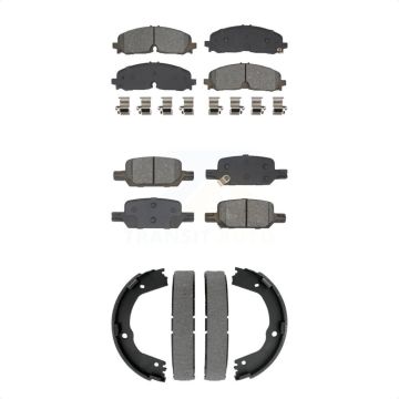 Front Rear Semi-Metallic Brake Pads & Parking Shoes Kit For Chevrolet Colorado GMC Canyon KSN-100960