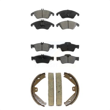 Front Rear Semi-Metallic Brake Pads And Parking Shoe Kit For Mercedes-Benz E350 E400 E250 KSN-100963