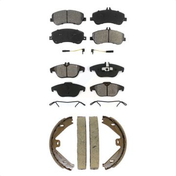 Front Rear Semi-Metallic Brake Pads And Parking Shoes Kit For Mercedes-Benz GLK350 GLK250 KSN-100973