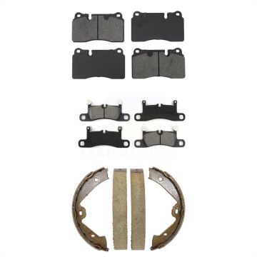 Front Rear Semi-Metallic Brake Pads And Parking Shoes Kit For Volkswagen Touareg KSN-100974