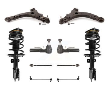Front Arms And Complete Shock Tie Rods Link Sway Bar Kit (10Pc) For Pontiac Grand Prix KSS-103938