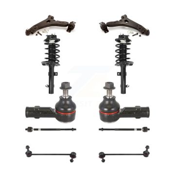 Front Control Arms And Complete Shock Tie Rods Link Sway Bar Kit (10Pc) For Ford Focus KSS-103997