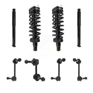 Front Rear Complete Strut Shock & TOR Bar Link Kit (8Pc) For GMC Chevrolet Envoy XL KSS-107666