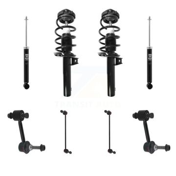 Front Rear Complete Suspension Strut Shock & TOR Bar Link Kit For Volkswagen Jetta KSS-107681
