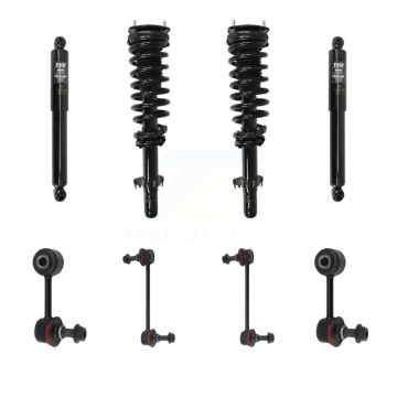 Front Rear Complete Strut Shock & TOR Bar Link Kit For Ford Fusion Lincoln MKZ Milan KSS-107684