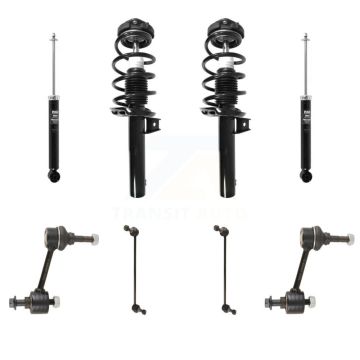 Front Rear Complete Suspension Strut Shock & TQ Bar Link Kit For Volkswagen Jetta KSS-107688
