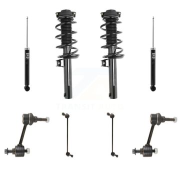 Front Rear Complete Strut Shock & TQ sway Bar Link Kit For Volkswagen Tiguan Limited KSS-107689