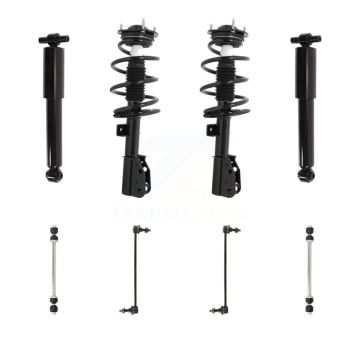 Front Rear Complete Strut Shock & TQ Bar Link Kit For Chevrolet Traverse Buick GMC KSS-107693
